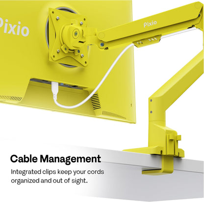 PS1D Wave Pink Dual Monitor Arm Stand Desk Mount - Fits up to 32 inches Monitors and up to 19.8lbs. VESA Compatibility and Integrated Cable Management