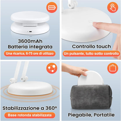 Cordless Lamp, 3600mAh Battery Operated Lamp, Rechargeable Lamp