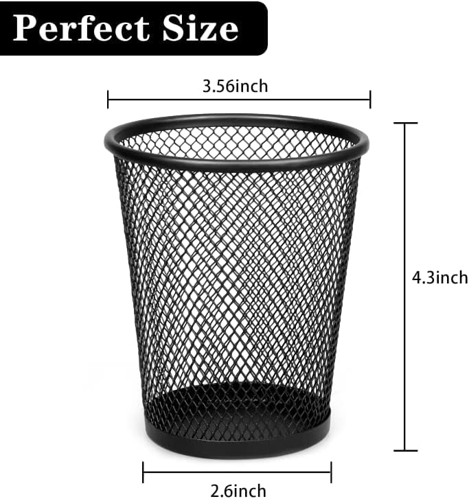Pen Holder for Desk Mesh Pen Cups Metal Pencil Holder 12 Packs Desk Organizers and Storage