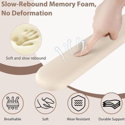 Mouse Pad and Keyboard Wrist Rest, 3-in-1 Gel Memory Foam Ergonomic Mouse Pad with Wrist Rest Set,Gaming Mousepad Arm Cushion Support for Computer Office Desk Accessories Cute Setup,Sage Green