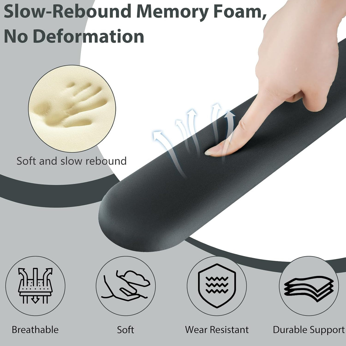 Mouse Pad and Keyboard Wrist Rest, 3-in-1 Gel Memory Foam Ergonomic Mouse Pad with Wrist Rest Set,Gaming Mousepad Arm Cushion Support for Computer Office Desk Accessories Cute Setup,Sage Green