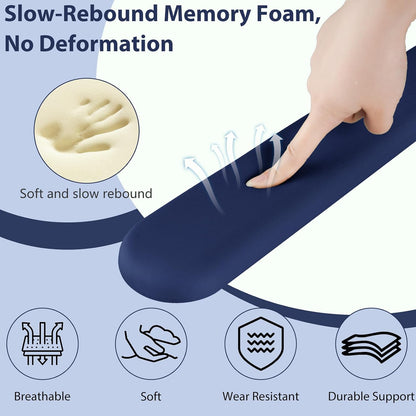 Mouse Pad and Keyboard Wrist Rest, 3-in-1 Gel Memory Foam Ergonomic Mouse Pad with Wrist Rest Set,Gaming Mousepad Arm Cushion Support for Computer Office Desk Accessories Cute Setup,Sage Green