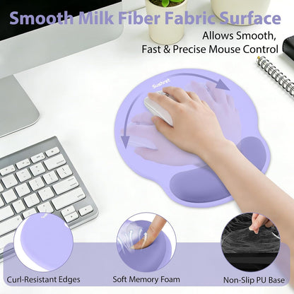 Mouse Pad and Keyboard Wrist Rest, 3-in-1 Gel Memory Foam Ergonomic Mouse Pad with Wrist Rest Set,Gaming Mousepad Arm Cushion Support for Computer Office Desk Accessories Cute Setup,Sage Green