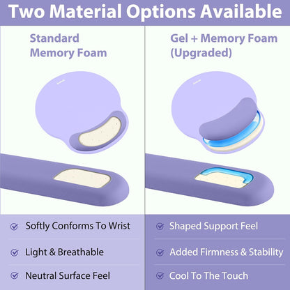 Mouse Pad and Keyboard Wrist Rest, 3-in-1 Gel Memory Foam Ergonomic Mouse Pad with Wrist Rest Set,Gaming Mousepad Arm Cushion Support for Computer Office Desk Accessories Cute Setup,Sage Green
