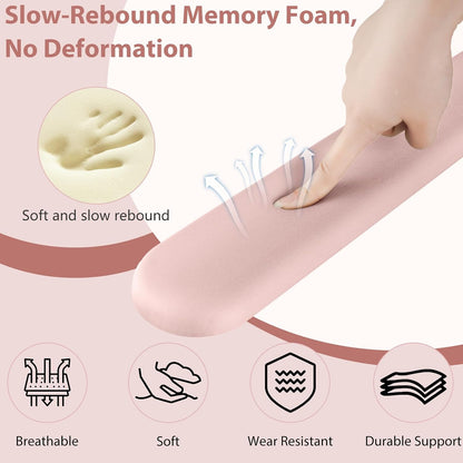 Mouse Pad and Keyboard Wrist Rest, 3-in-1 Gel Memory Foam Ergonomic Mouse Pad with Wrist Rest Set,Gaming Mousepad Arm Cushion Support for Computer Office Desk Accessories Cute Setup,Sage Green