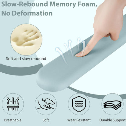 Mouse Pad and Keyboard Wrist Rest, 3-in-1 Gel Memory Foam Ergonomic Mouse Pad with Wrist Rest Set,Gaming Mousepad Arm Cushion Support for Computer Office Desk Accessories Cute Setup,Sage Green