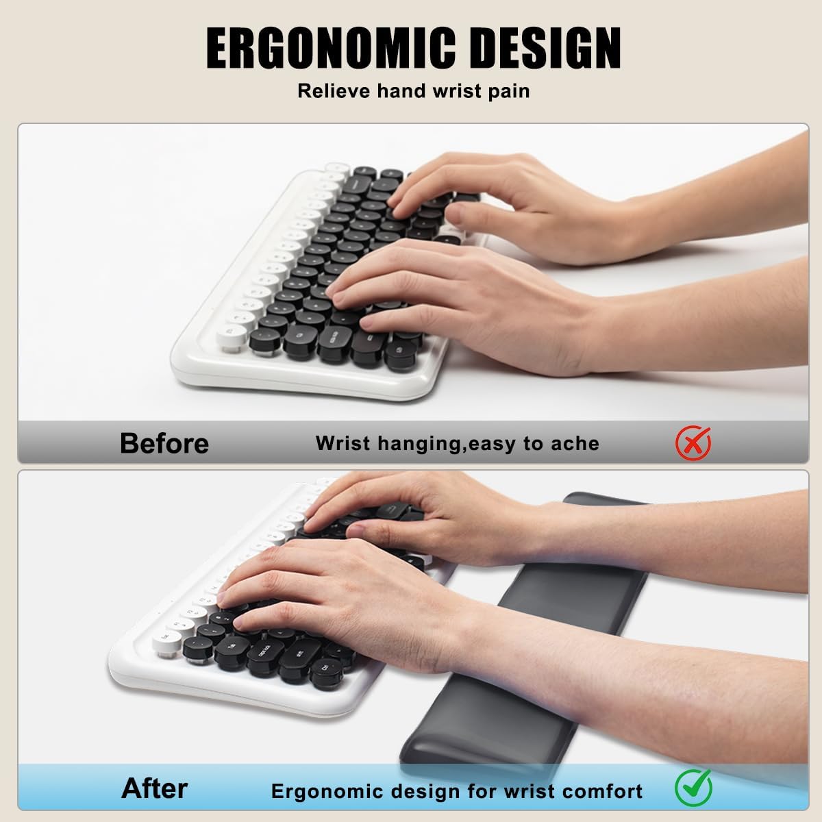 Keyboard Wrist Rest,Gel Wrist Rest for Keyboard-Blue Wrist Rest