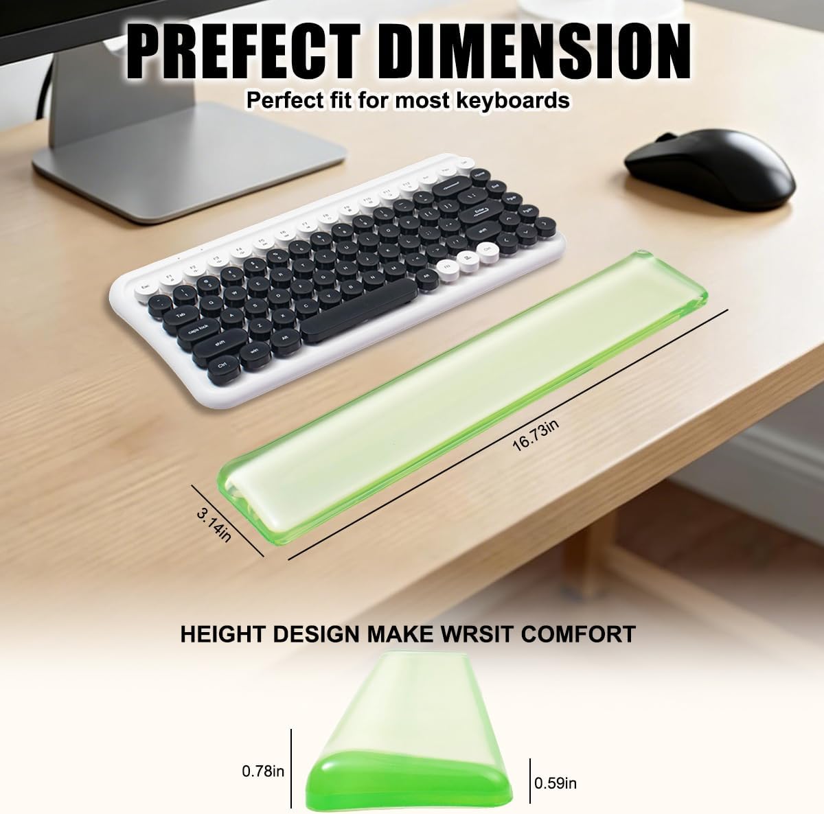 Keyboard Wrist Rest,Gel Wrist Rest for Keyboard-Blue Wrist Rest