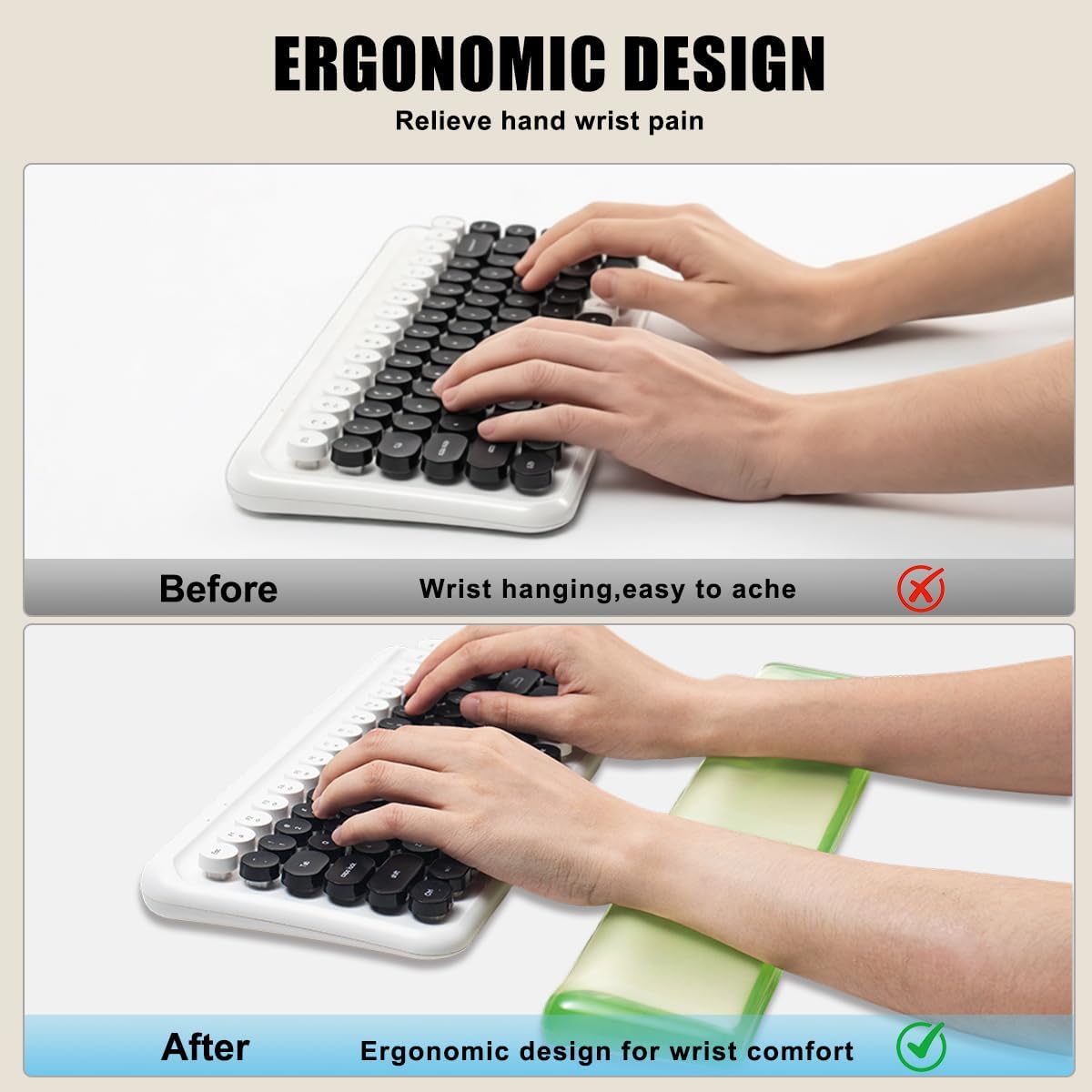 Keyboard Wrist Rest,Gel Wrist Rest for Keyboard-Blue Wrist Rest