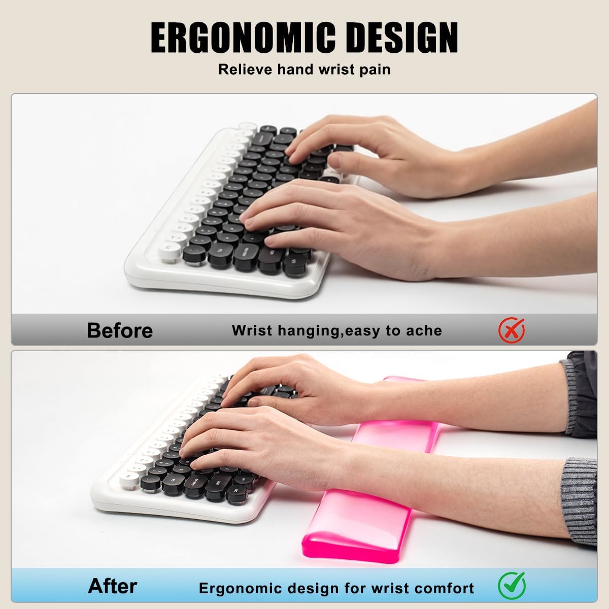 Keyboard Wrist Rest,Gel Wrist Rest for Keyboard-Blue Wrist Rest