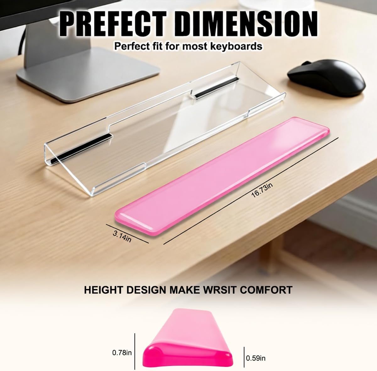 Keyboard Wrist Rest,Gel Wrist Rest for Keyboard-Blue Wrist Rest