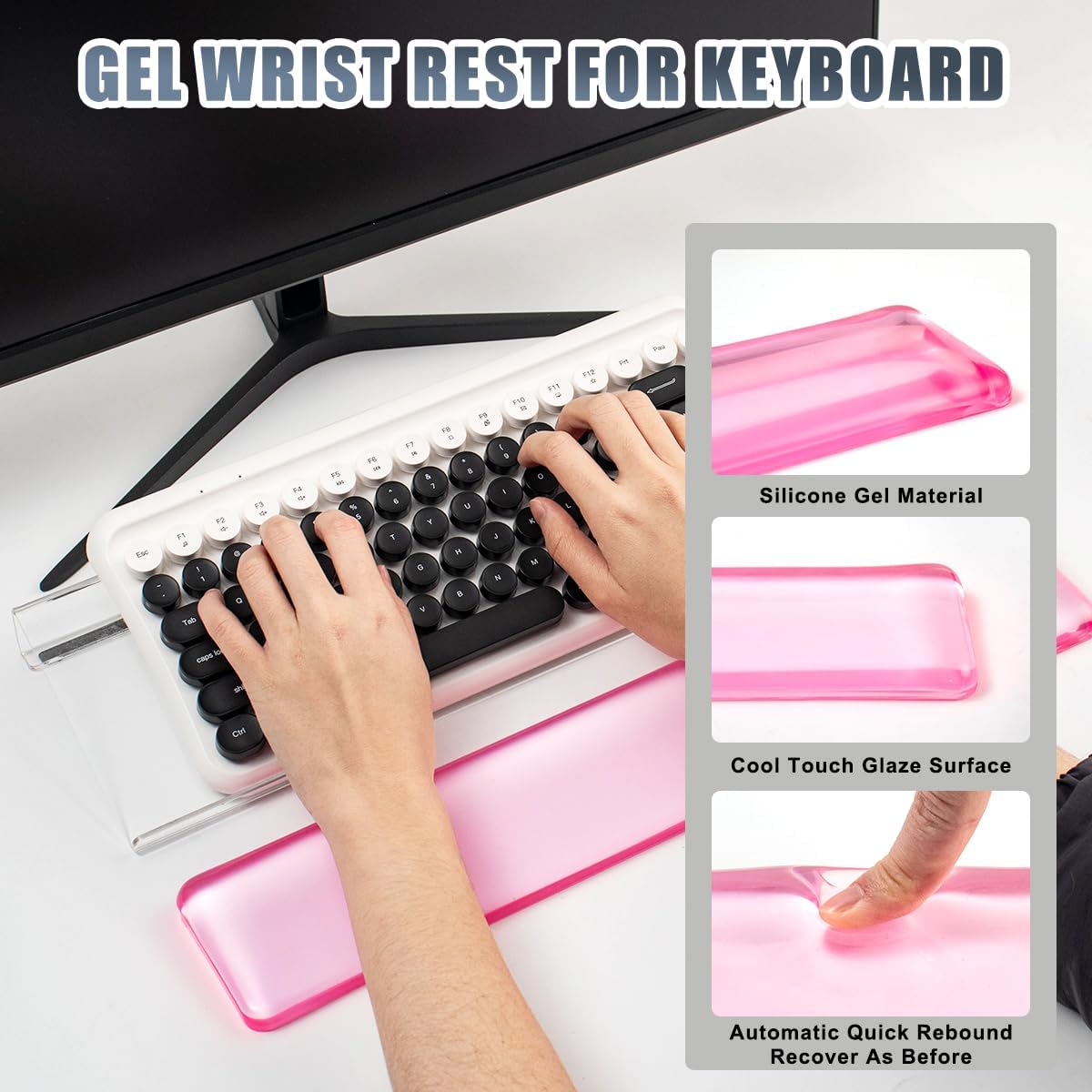 Keyboard Wrist Rest,Gel Wrist Rest for Keyboard-Blue Wrist Rest