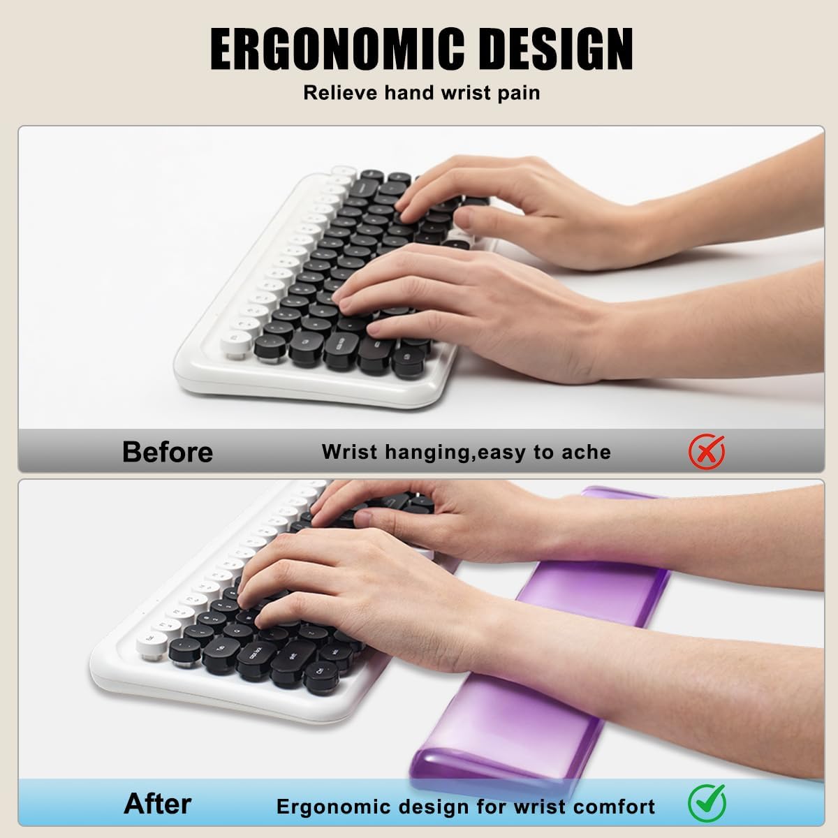 Keyboard Wrist Rest,Gel Wrist Rest for Keyboard-Blue Wrist Rest