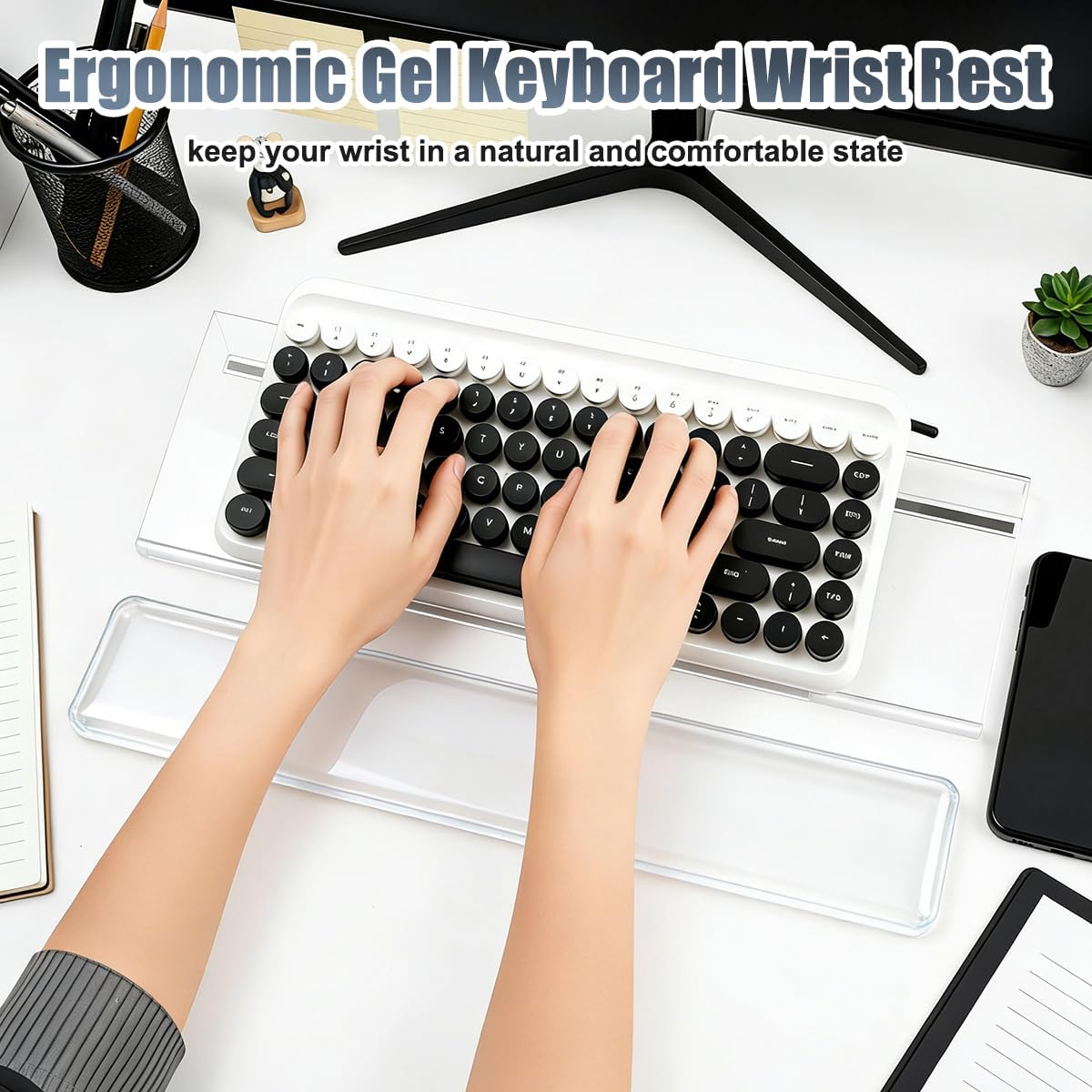 Keyboard Wrist Rest,Gel Wrist Rest for Keyboard-Blue Wrist Rest