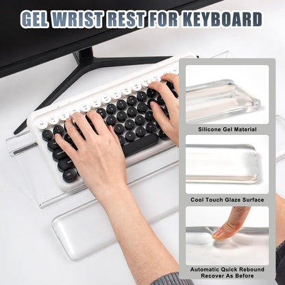 Keyboard Wrist Rest,Gel Wrist Rest for Keyboard-Blue Wrist Rest