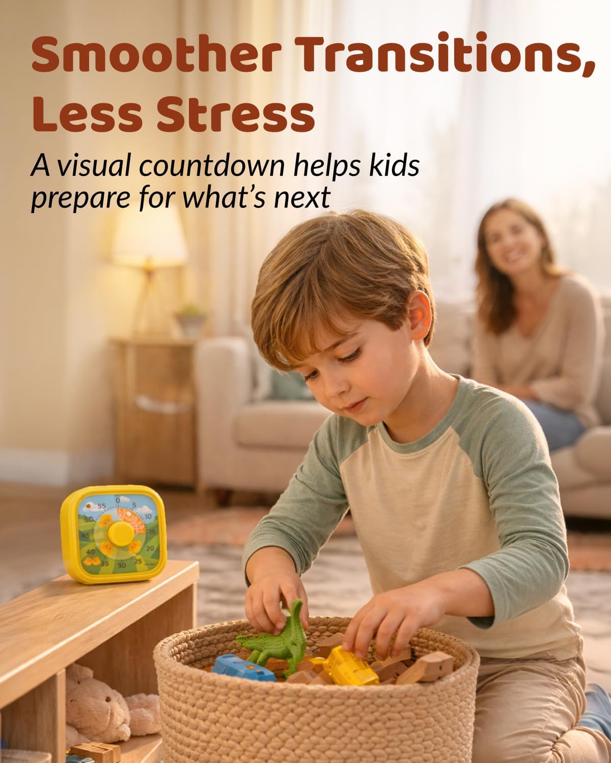 Visual Timer for Kids - The Perfect Kids Timer Visual Aid for Classroom, Home & Desk Use - Great for Study, Productivity, Toddlers Shower & Potty Training Time 60 Minute Countdown Timers (Dinosaur)