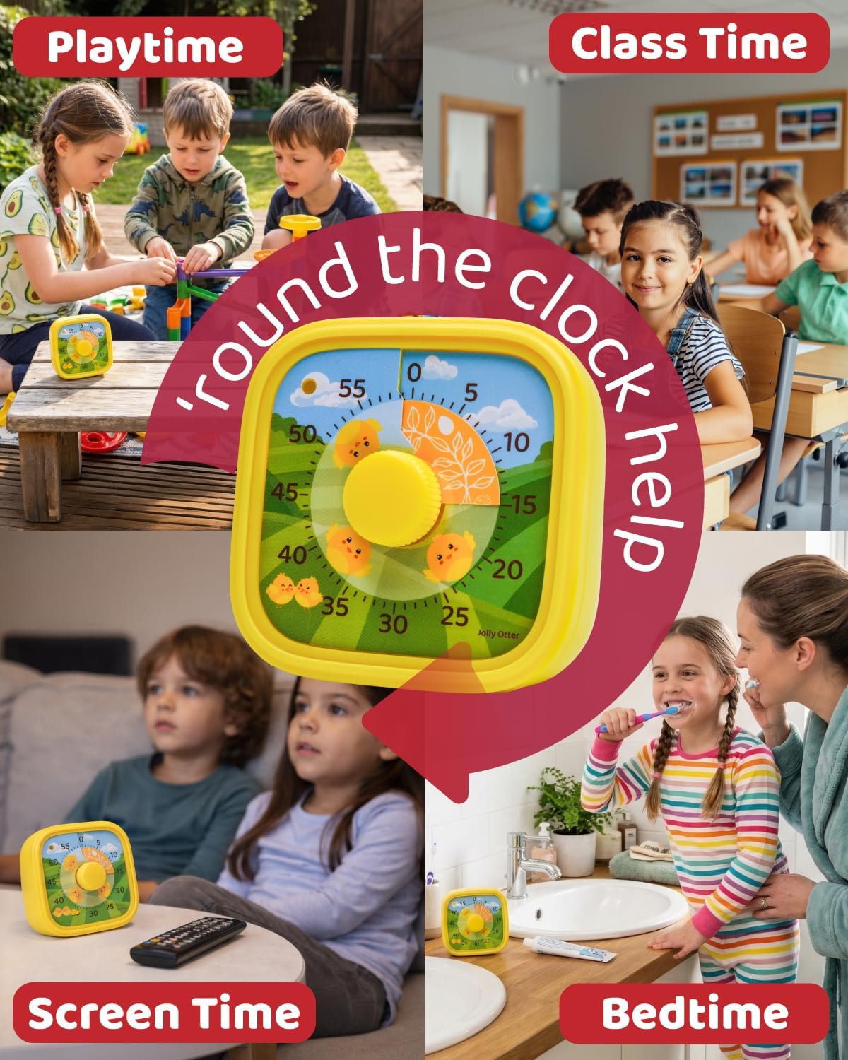Visual Timer for Kids - The Perfect Kids Timer Visual Aid for Classroom, Home & Desk Use - Great for Study, Productivity, Toddlers Shower & Potty Training Time 60 Minute Countdown Timers (Dinosaur)
