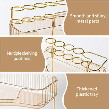 Makeup Organizer 3-Tier Bathroom Counter Organizer with Makeup Brush Holder