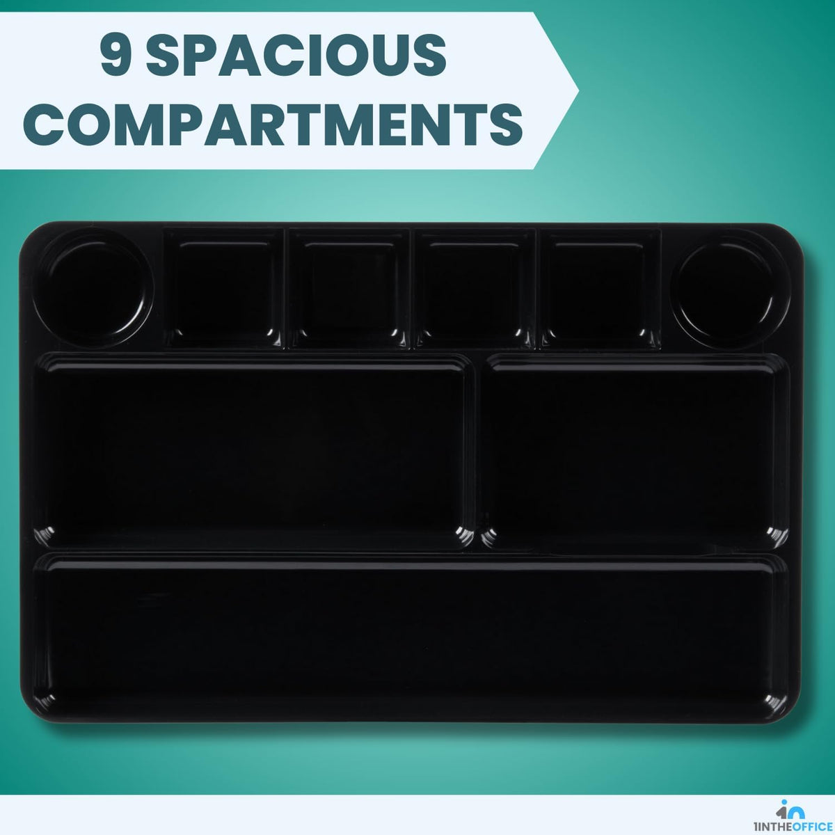 Desk Drawer Organizer 9-compartment Drawer Tray Organizer (2 Pack)