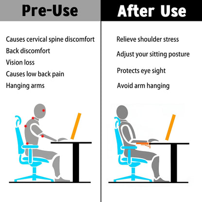 Arm Rest for Desk, Ergonomic Foldable Elbow Rest for Computer Desk, Adjustable Rotating Desk Extender Tray, Mouse Arm Bracket for Couch Keyboards Office Chair Car Massage Table (Black)