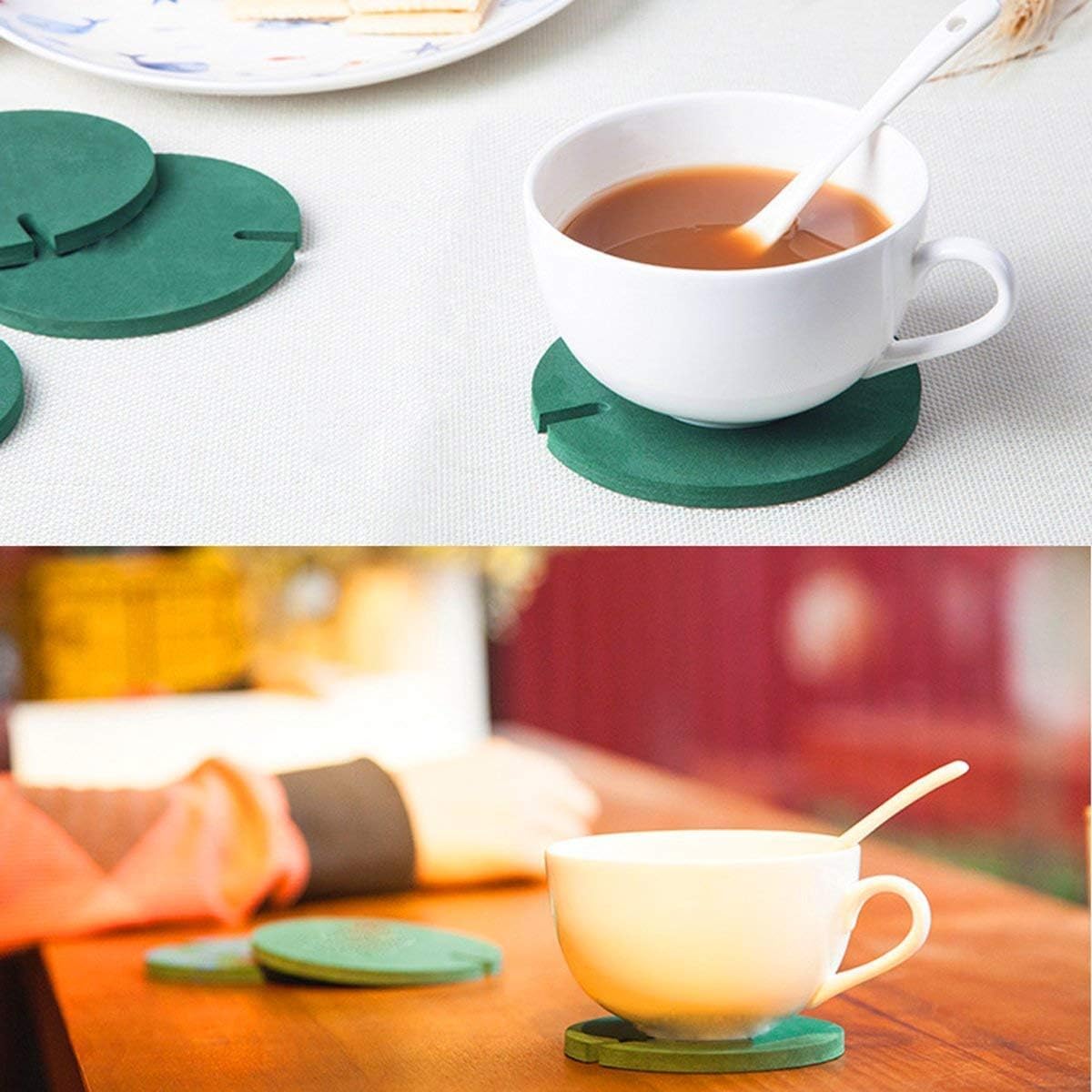 Coasters DIY Cactus Coaster Set of 6 Pieces with Flowerpot Holder for Drinks Novelty Gift for Home Office Bar Decor and Improvement, Brand