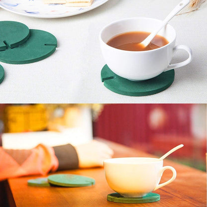 Coasters DIY Cactus Coaster Set of 6 Pieces with Flowerpot Holder for Drinks Novelty Gift for Home Office Bar Decor and Improvement, Brand