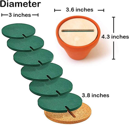 Coasters DIY Cactus Coaster Set of 6 Pieces with Flowerpot Holder for Drinks Novelty Gift for Home Office Bar Decor and Improvement, Brand