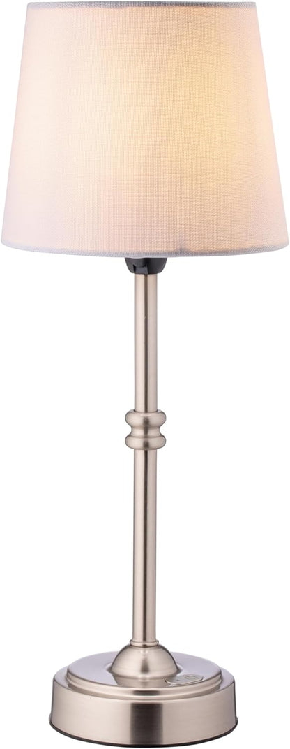 Seraph Cordless Rechargeable LED Table Lamp, Antique Brass