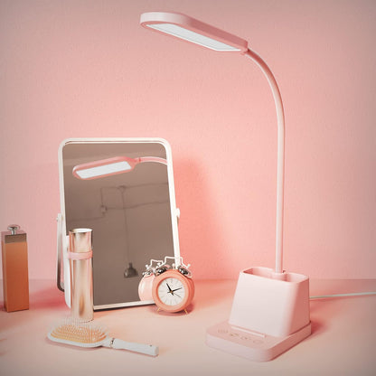 AXX LED Desk Lamp with USB Charging Port for College Dorm Room