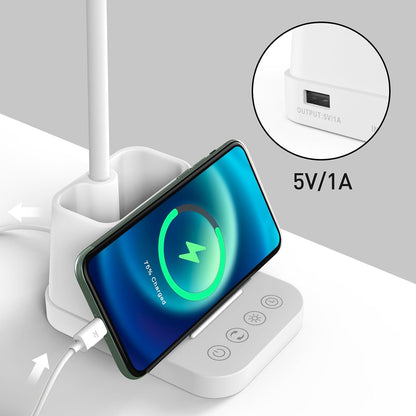 AXX LED Desk Lamp with USB Charging Port for College Dorm Room