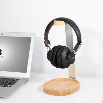 TR902 - Wood and Aluminum Headphone Stand with Cable Holder