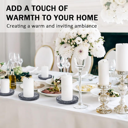 Modern Clear Glass Coasters Set of 6, Cute Coasters Table Mats for Drinks