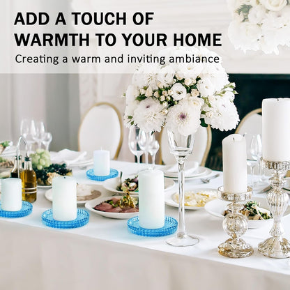 Modern Clear Glass Coasters Set of 6, Cute Coasters Table Mats for Drinks