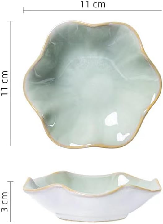 Ring Dish, Kiln Glaze Jewelry Trinket Tray, Gifts for Women I Lotus Leaf Necklace Earrings Holder on Nightstand Bathroom, Ceramic Cute Key Bowl, White. All Jewelries Are NOT Included.