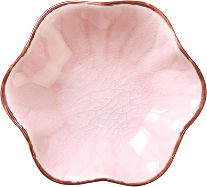 Ring Dish, Kiln Glaze Jewelry Trinket Tray, Gifts for Women I Lotus Leaf Necklace Earrings Holder on Nightstand Bathroom, Ceramic Cute Key Bowl, White. All Jewelries Are NOT Included.