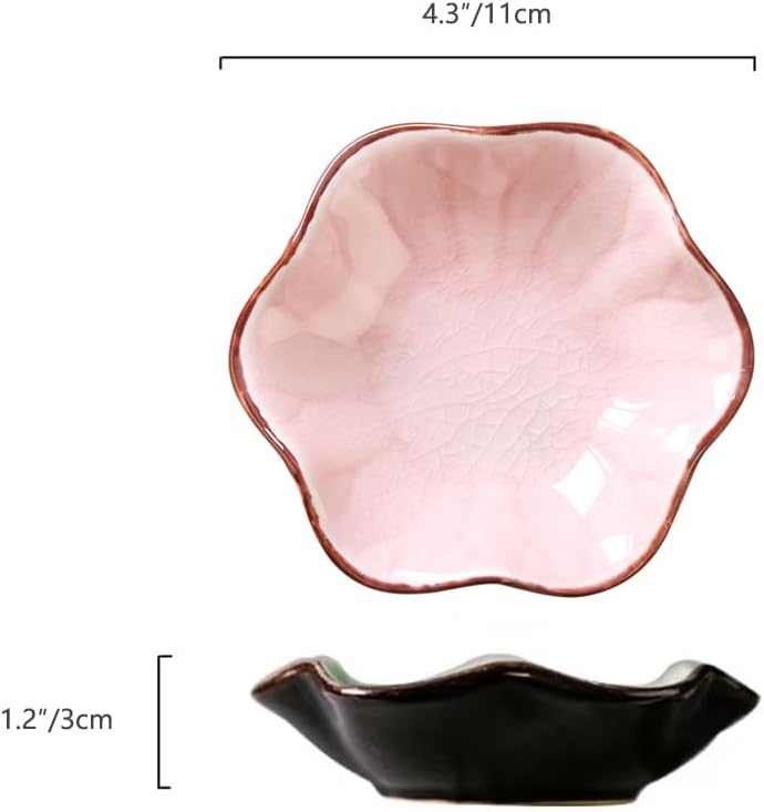 Ring Dish, Kiln Glaze Jewelry Trinket Tray, Gifts for Women I Lotus Leaf Necklace Earrings Holder on Nightstand Bathroom, Ceramic Cute Key Bowl, White. All Jewelries Are NOT Included.