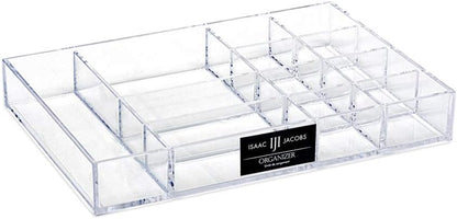 12-Compartment Clear Acrylic Drawer Organizer - 9.4"x6.4"x1.3"