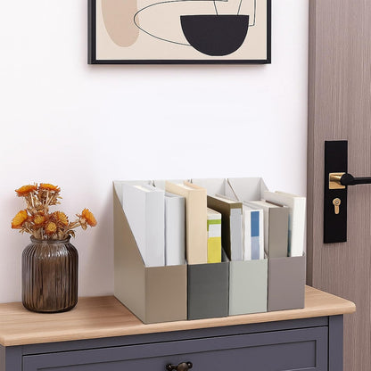 Pink Bow Set of 4 Magazine File Holder Decorative