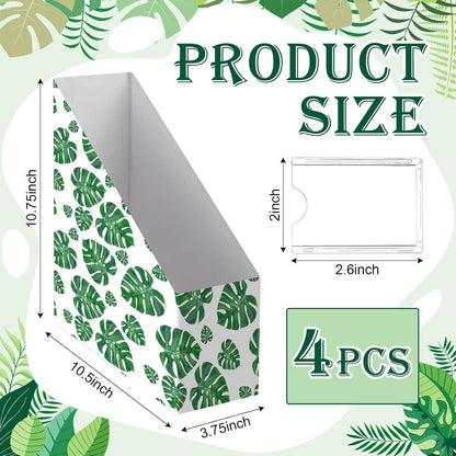 Pink Bow Set of 4 Magazine File Holder Decorative