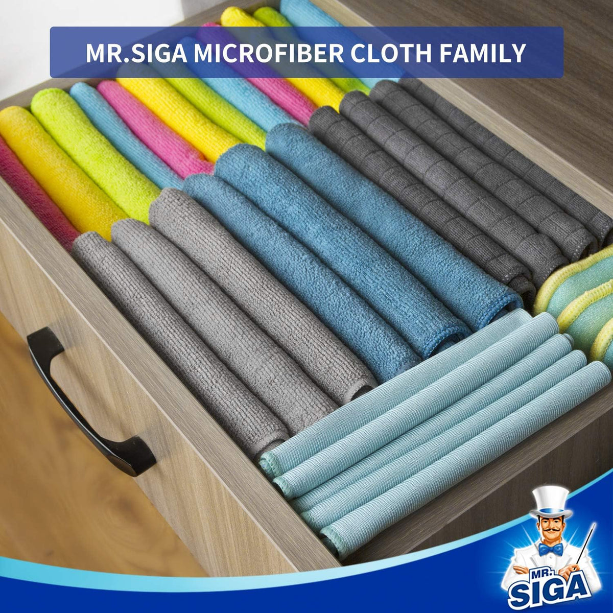 Microfiber Cleaning Cloths, Streak Free Microfiber Towels, 24 Pack