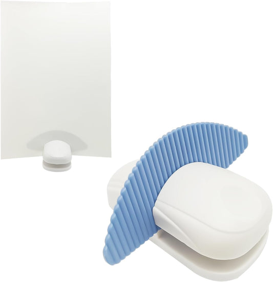Paper Holder Stand for Desk, Paper Stand for Desk When Typing, Document Holder, Portable Counterweight Copies Stand Desktop Clamp for A4 Paper Documents Office Typing Reading (Blue)