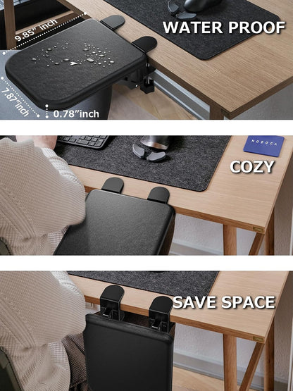 Arm Rest for Desk, Ergonomics Wrist Rest, Desk Extender, Soft Sponge Built-in, Comfortable Arm Support for Desk, Foldable Elbow Rest for Desk, Home, Office(1pcs)