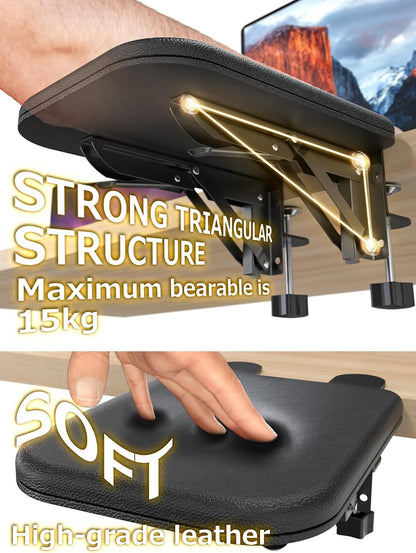 Arm Rest for Desk, Ergonomics Wrist Rest, Desk Extender, Soft Sponge Built-in, Comfortable Arm Support for Desk, Foldable Elbow Rest for Desk, Home, Office(1pcs)