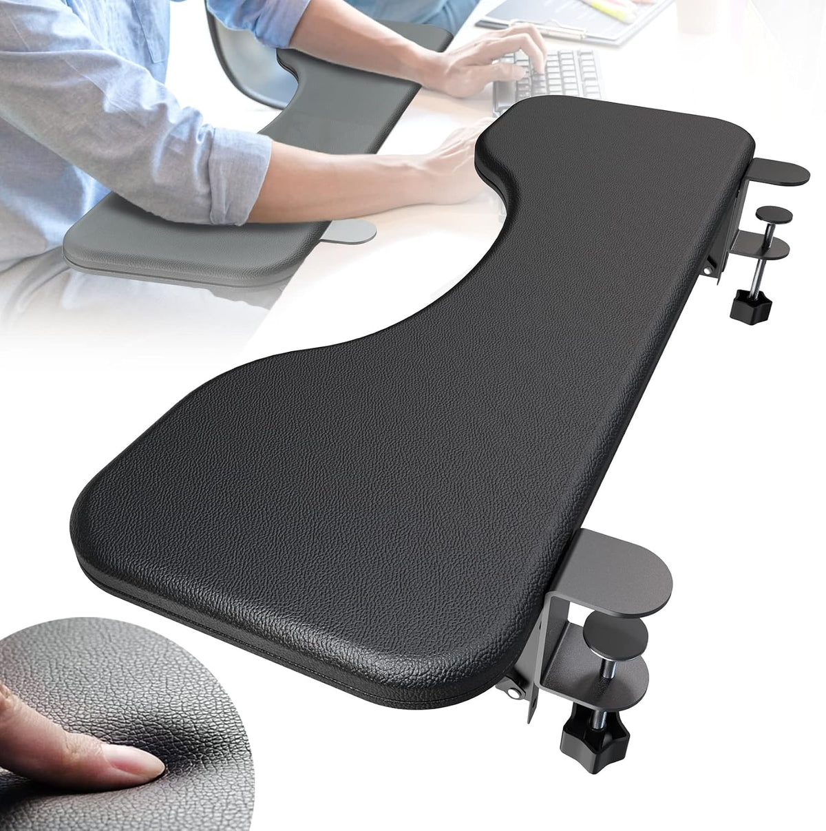 Arm Rest for Desk, Ergonomics Wrist Rest, Desk Extender, Soft Sponge Built-in, Comfortable Arm Support for Desk, Foldable Elbow Rest for Desk, Home, Office(1pcs)