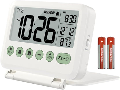 Digital Travel Alarm Clock, Battery Operated Bedroom Clock