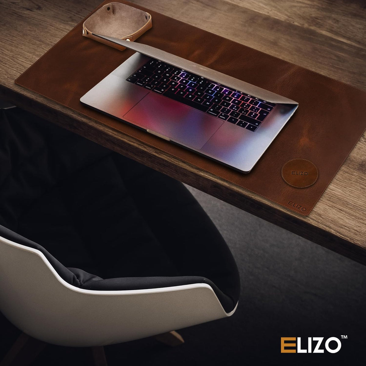 Leather Desk Pad Set Real Leather Desk Mat Thick (3mm) Double Layer (32x16) Cover Blotter Desk Protector Large Computer Mat for Keyboard Mouse Pad Table Laptop Mat Office Accessories Antique