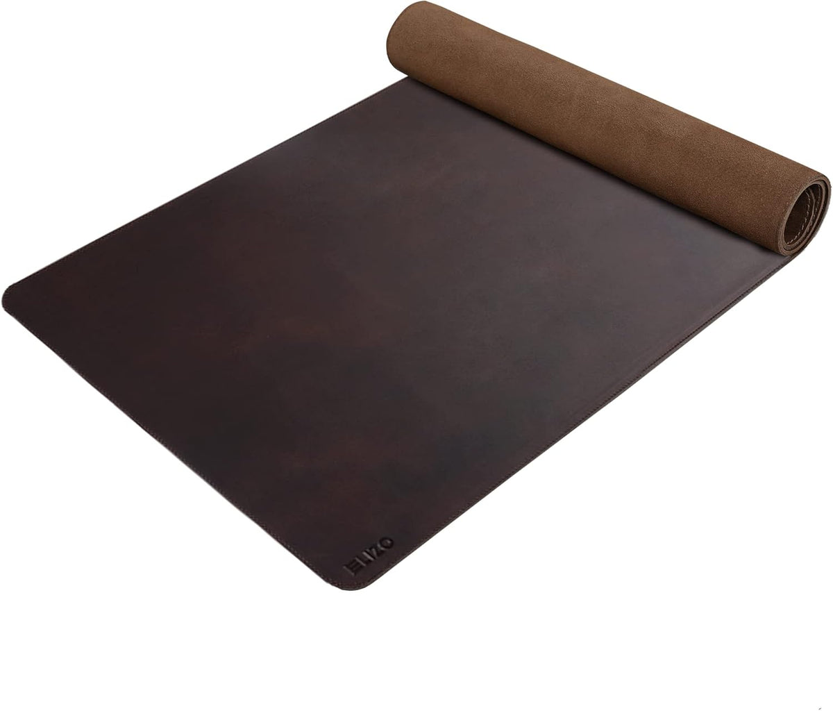 Leather Desk Pad Set Real Leather Desk Mat Thick (3mm) Double Layer (32x16) Cover Blotter Desk Protector Large Computer Mat for Keyboard Mouse Pad Table Laptop Mat Office Accessories Antique