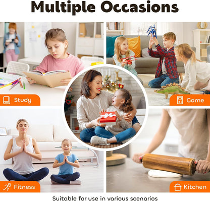 Visual Timer for Kids 60-Minute Countdown Timer with Optional Alarm, Focus Tool for ADHD & Autism, Time Management for Homework, Chores, Office, Kitchen, Teaching & Study Routines (Orange)