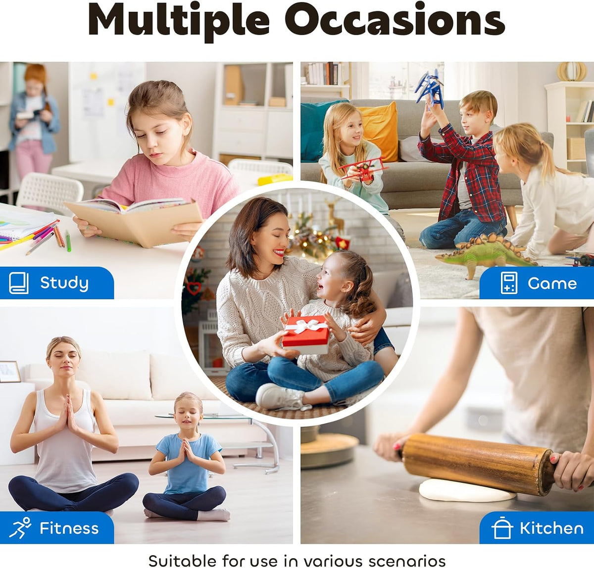 Visual Timer for Kids 60-Minute Countdown Timer with Optional Alarm, Focus Tool for ADHD & Autism, Time Management for Homework, Chores, Office, Kitchen, Teaching & Study Routines (Orange)