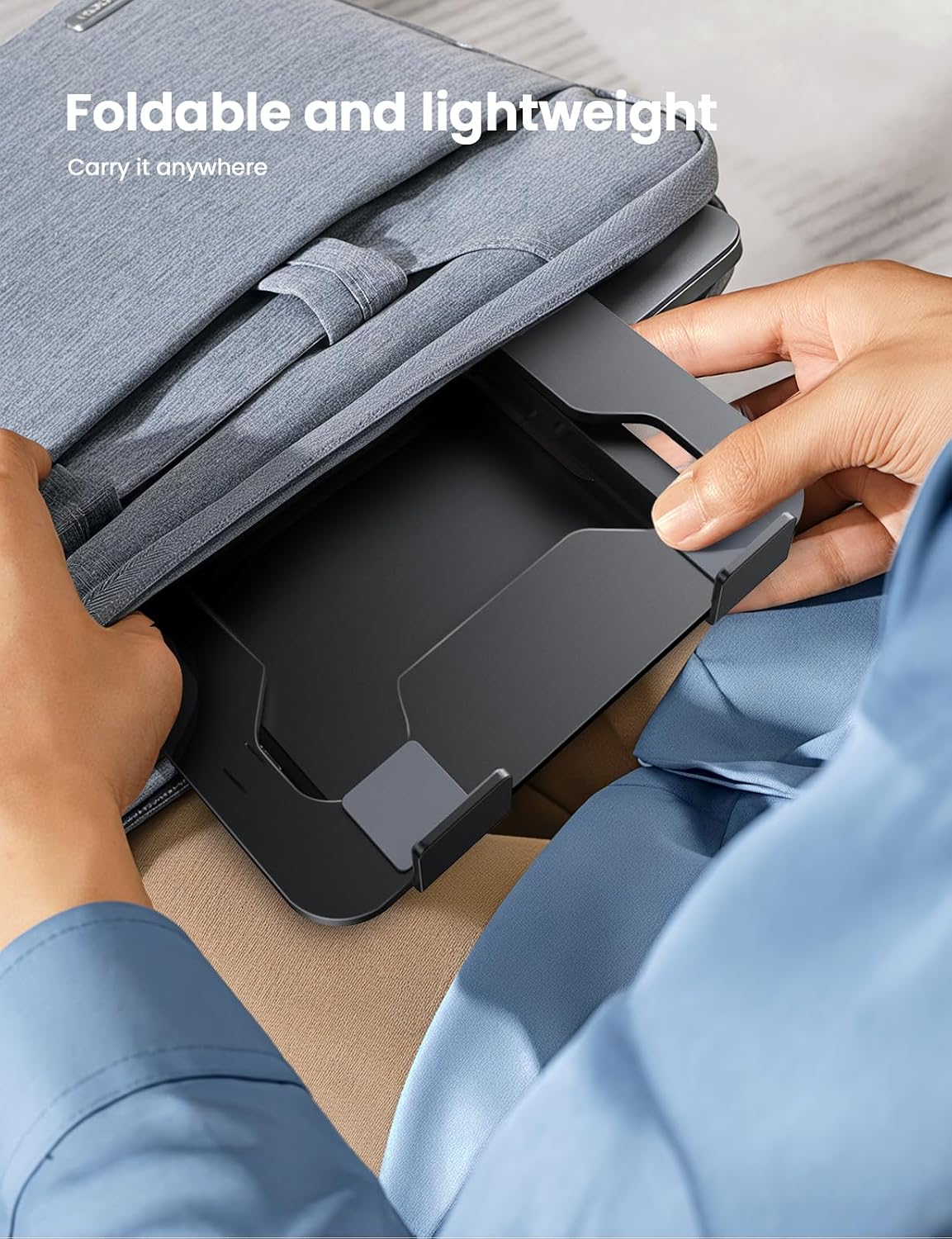 Adjustable Laptop Stand for Desk, Portable Airflow Laptop Riser Holder